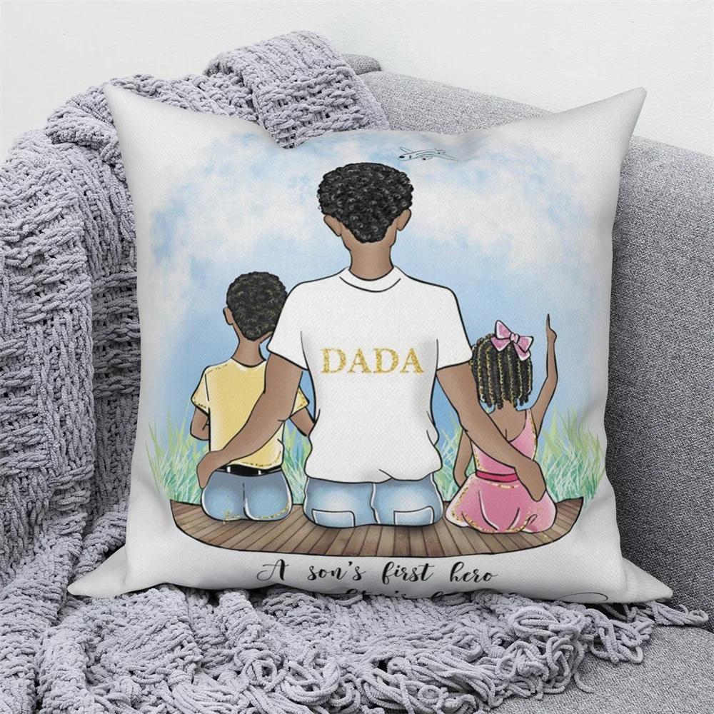Pillowcases Home Sofa Decorative Throw  Dad and Kids Cushion Covers