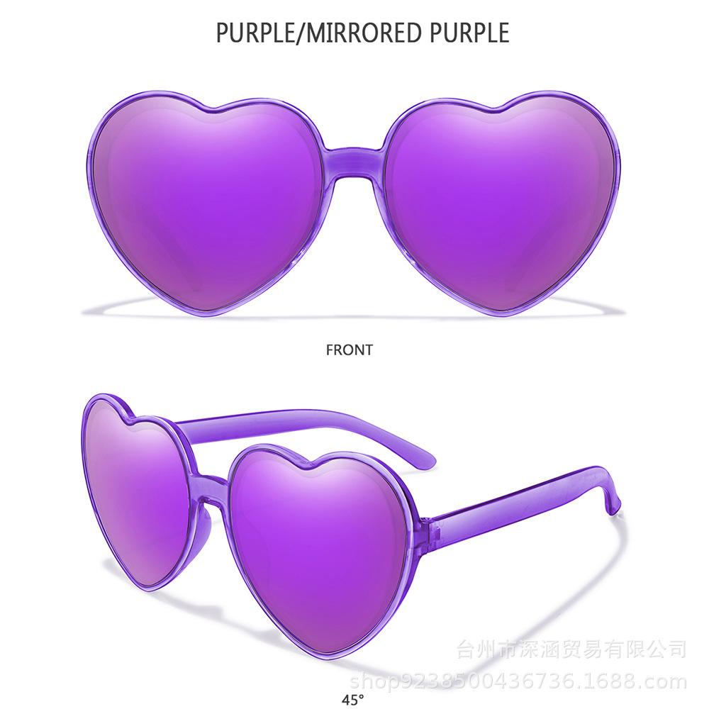Colorful Coated Love Sunglasses Colorful Trend Party Decorative Sunglasses