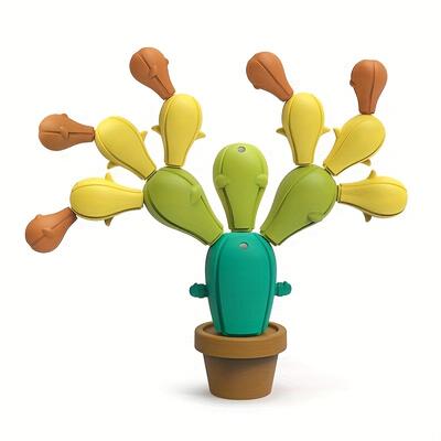 Children's Cactus, Building Block Tabletop Balance Puzzle Cactus, Baby Puzzle Early Education Toy