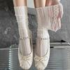 Women Sweet Lace Short Summer Socks Japanese Cute Vintage Hollow Out Cotton Soft Lolita Style Kawaii Sockings High Quality Socks