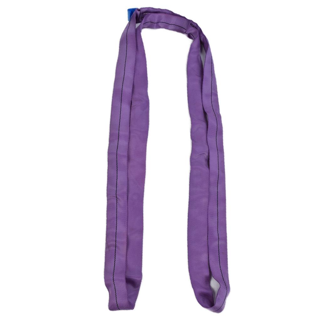 PES Lift Slings Crane Round Sling 55mm Wide 1T Load Smooth Lightweight Flexible for Construction Works for Machinery Equipment