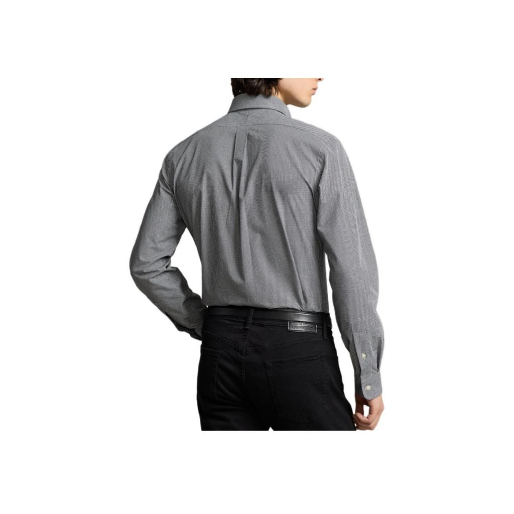 Polo Ralph Lauren FW24 Checkered Button-Down Long Sleeve Shirt Men Shirts Gray MNPOWOV16823585-001