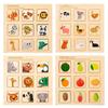 Wooden Fruit Animal Matching Board For Kids Educational Montessori Learning Toy