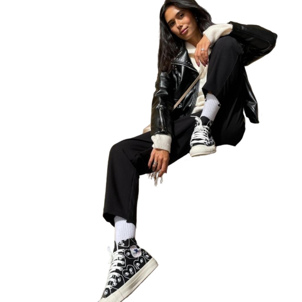 Converse Comme des Garçons Černý potisk srdce