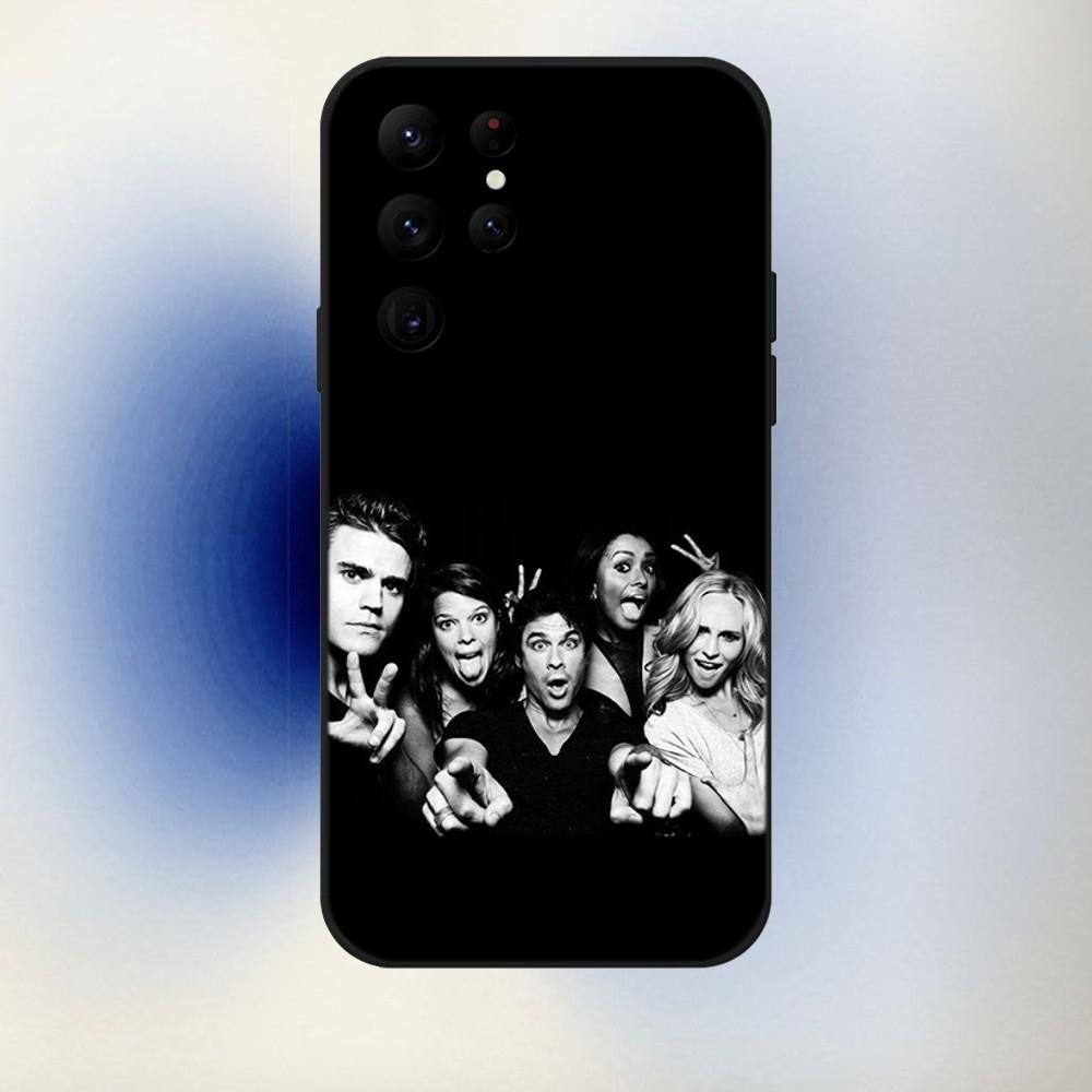 The V-VampireS D-Diaries Phone Case For Samsung S24,23,22,30,21,10,9,Ultra,Plus,Lite,FE,5G Black Soft Case
