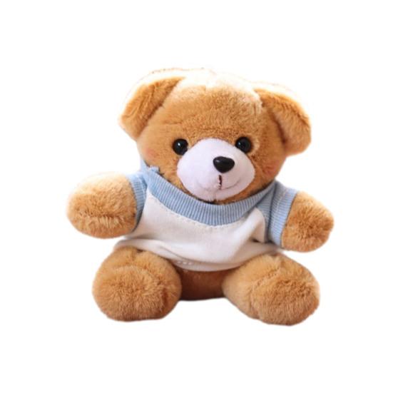 Doll Keychain Plush Pendant Bear T-Shirt Design Lightweight Key Holder Easy to Carry Keychain Backpack Accessories
