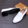 Fashion Fashion New Men's Penny Loafter Pointed Black White Business Flats Shoes Designer Homecoming Wedding Dress Footwear