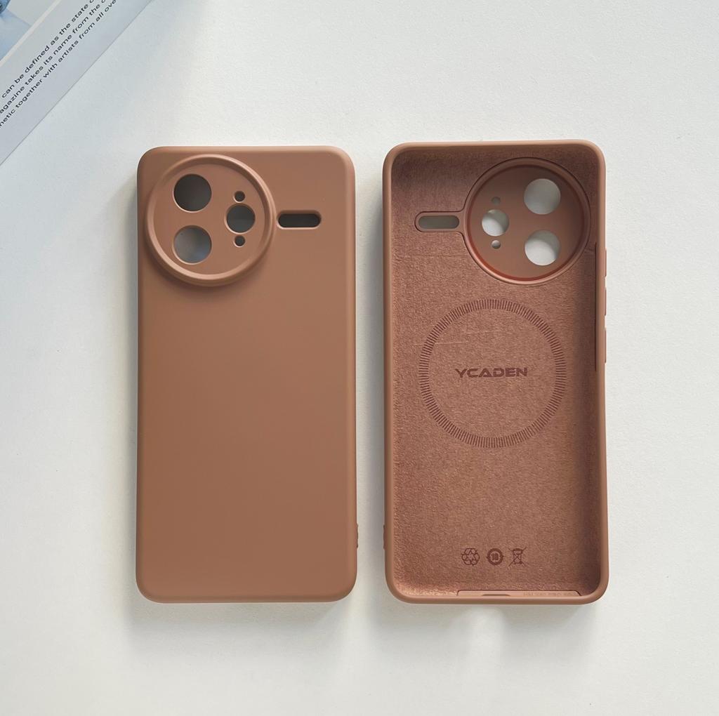 Premium liquid silicone is suitable for Xiaomi 17ProMax magnetic mobile phone case, Redmi K90 fine hole solid color sheath.