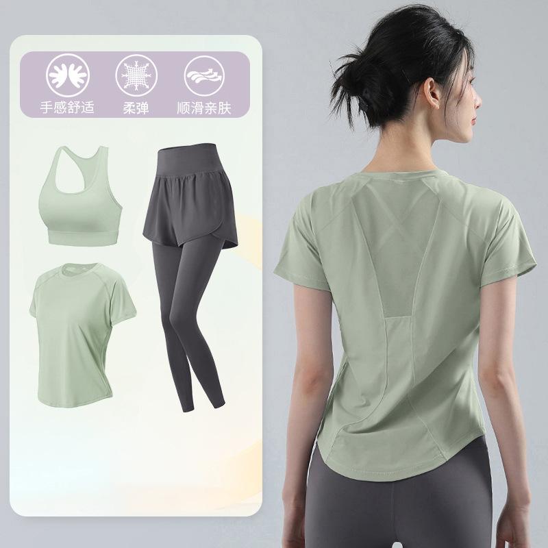 Tennis Suit Women's Short-sleeved Training Clothes Outdoor Running Quick-drying Clothes Thin Badminton T-shirt Fitness Clothes