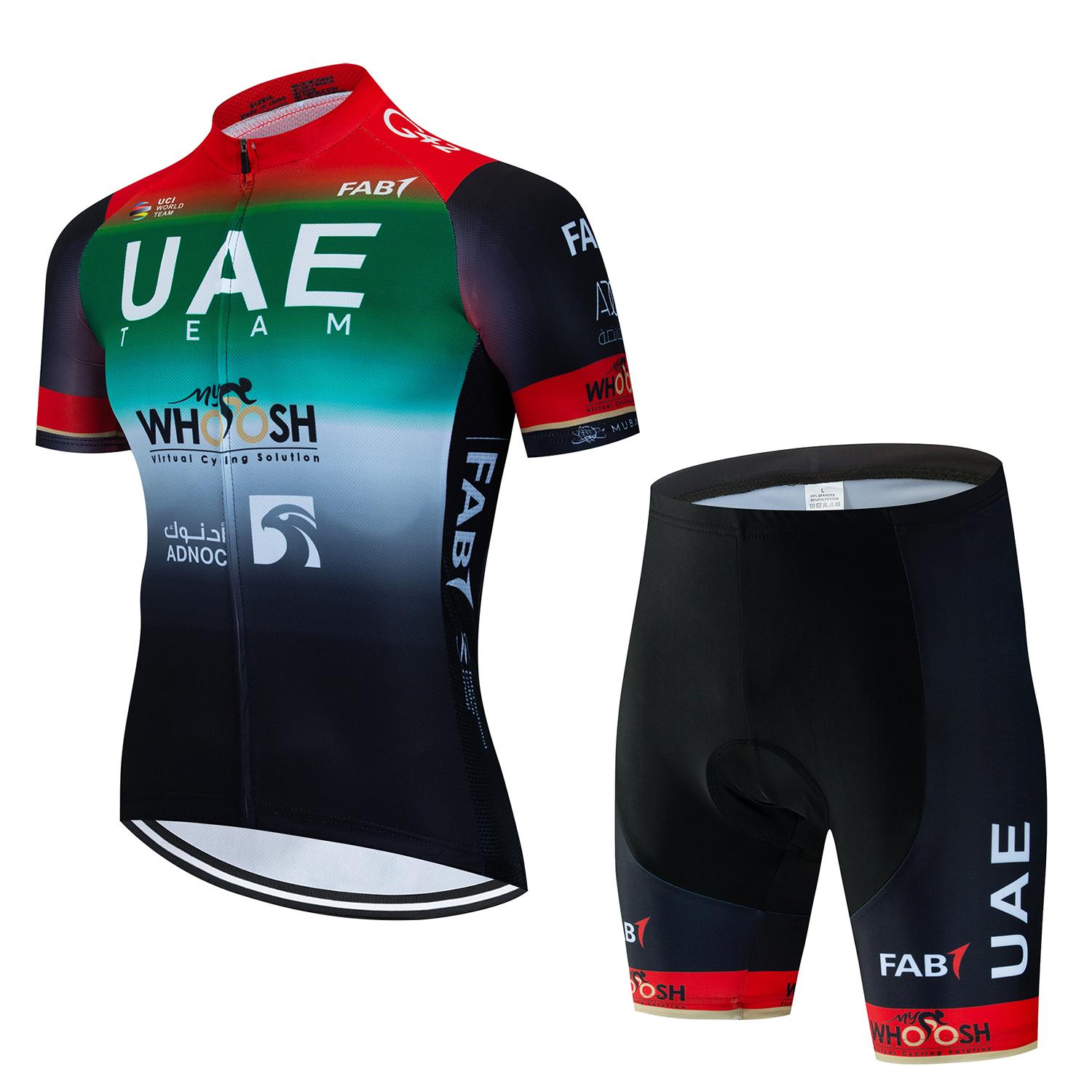 

2025 UAE Team MTB Bicycle Short Sleeve Cycling Jersey Set Maillot Ciclismo Men s Summer Breathable Cycling Clothing Quick Dry Asian size-S