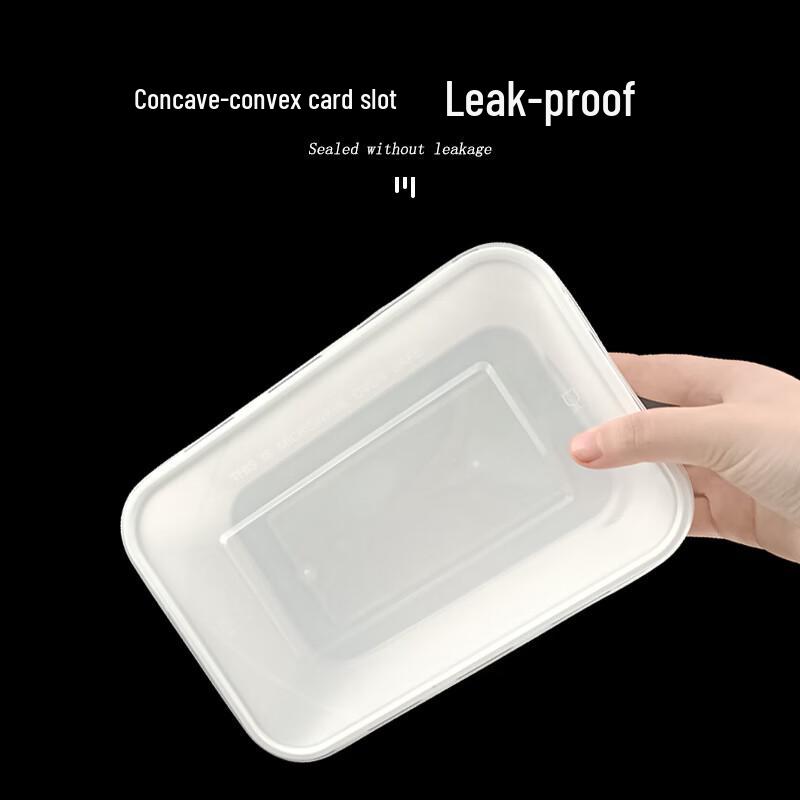 1500ml White Rectangular Disposable Food Containers