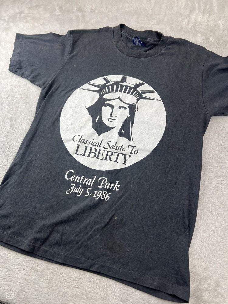 

Vintage 80s Salute To Liberty New York Shirt Mens SMALL Central Park 1986 USA Unisex T-Shirt XL