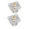 2PCS UHF Female SO239 4 Hole Socket Panel Chassis RF Coaxial Adapter Connector