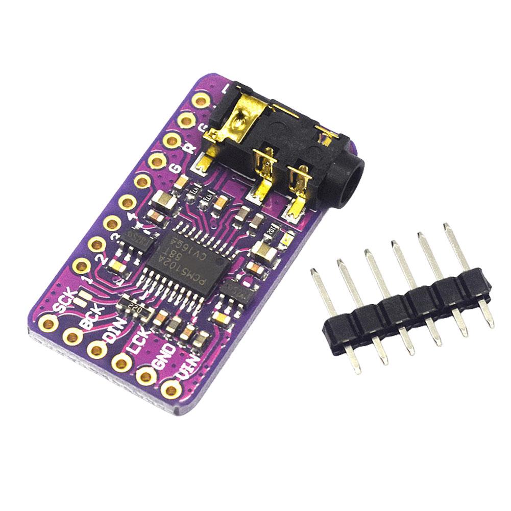 PCM5102 PHAT Format Player Module I2S IIS Interface GY-PCM5102 DAC Digital-To-Analog Converter Voice Module for Raspberry Pi
