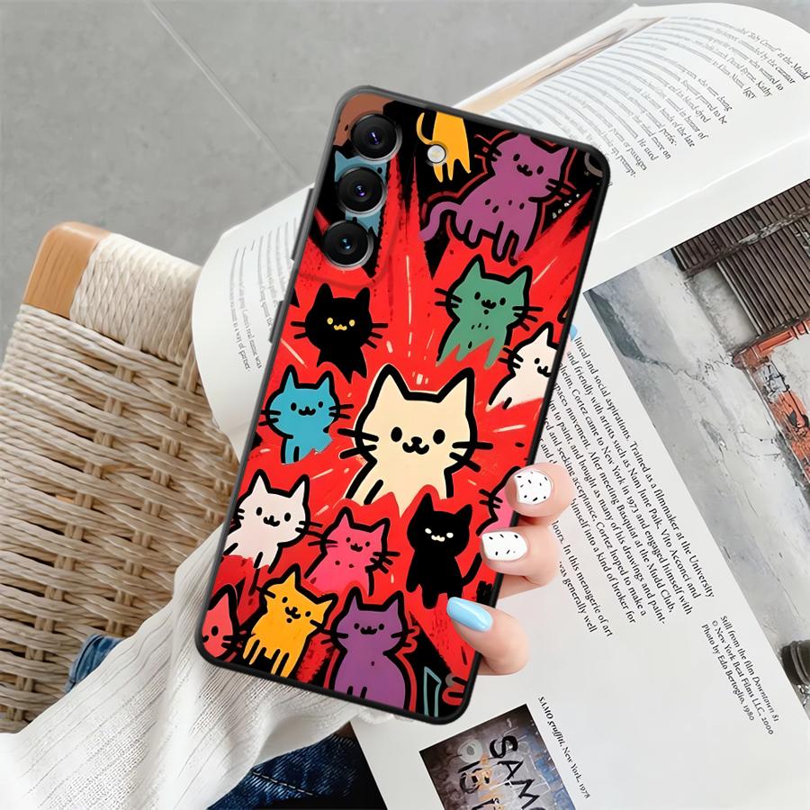 

Case for Samsung Galaxy A55 A52 A36 A06 A57 A15 A73 A51 A25 A16 A53 A17 A37 A05 A23 Phone Cover A13 A50 A12 A70 A41 Cartoon Cat Galaxy A10e