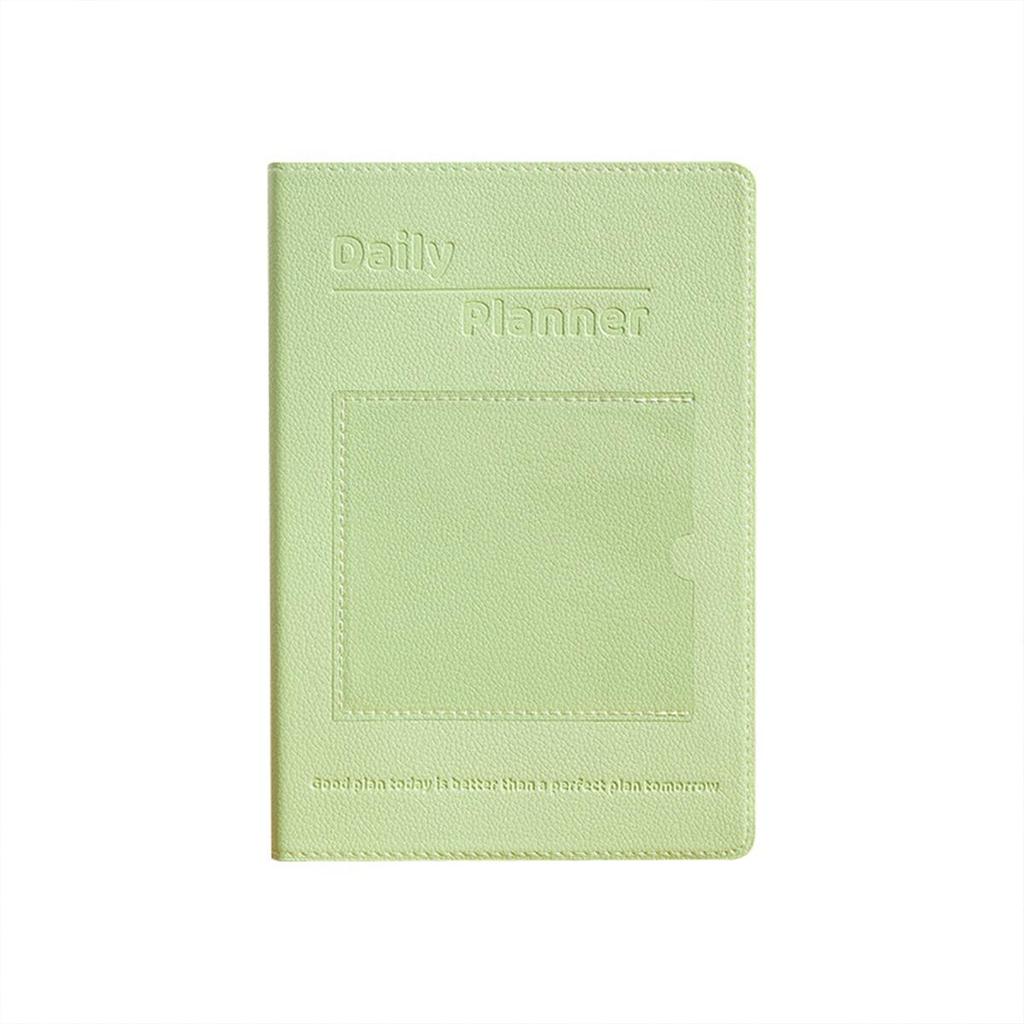 Agenda professionnel A5 en cuir souple 2025, planificateur quotidien étudiant, livre de notes 365 jours, bloc-notes, mémo