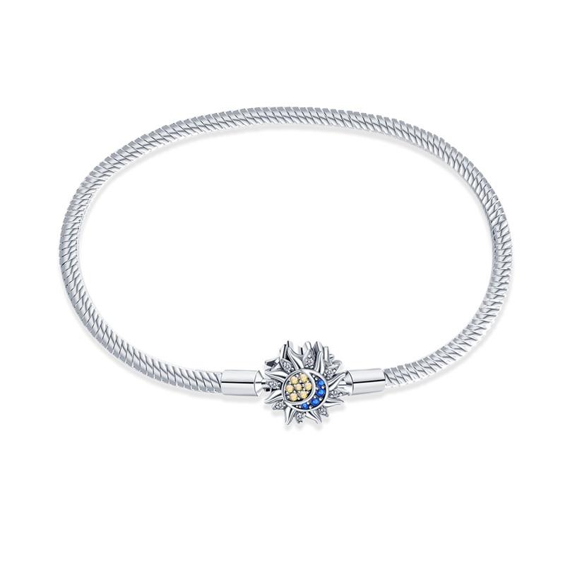 925 Silver Bracelet 21cm Making Snake Chain Match Charms Bracelet Fit European Authentic Charm Bracelet for Women Gift