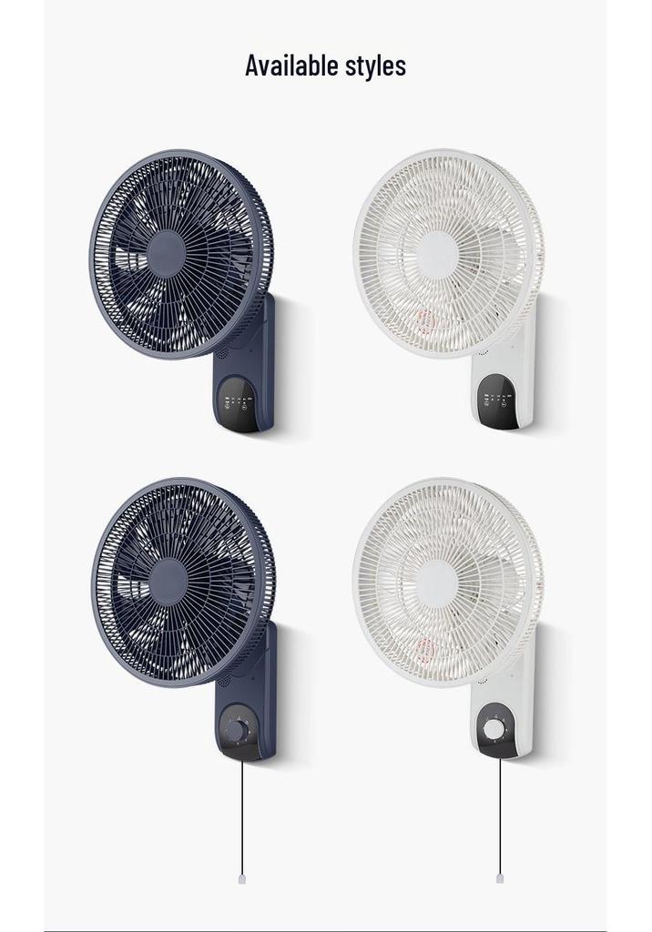 Silent Wall Fan: Energy-Saving 3-Speed Household Air Circulator for Living Room