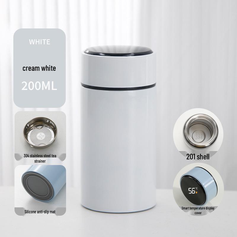 

Термокружка из нержавеющей стали с умным дисплеем температуры для мужчин и женщин - Портативная, карманного размера для путешествий, для холодной/ледяной воды. 200ml with Temperature Display