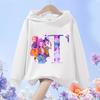 Kpop Demon Hunter Hoodies Girls Kawaii Letter A-Z Sweatshirt Tops Children Autumn Winter Long Sleeves Pullover Kids Clothes Gift