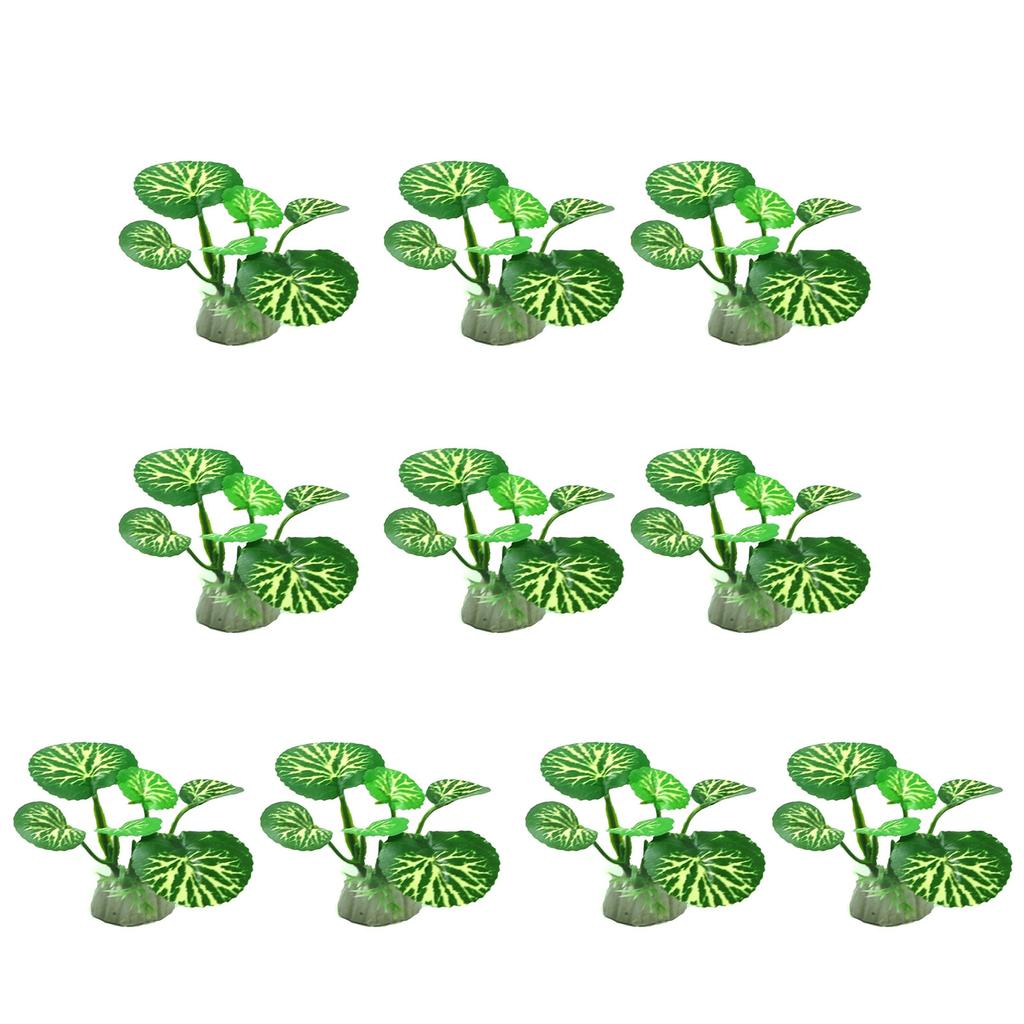 Aquarium Artificial Plants Fishtanks Plastic Plant Vibrant Decorations Landscaping Safety Decor Plant for Shrimp 10PCS