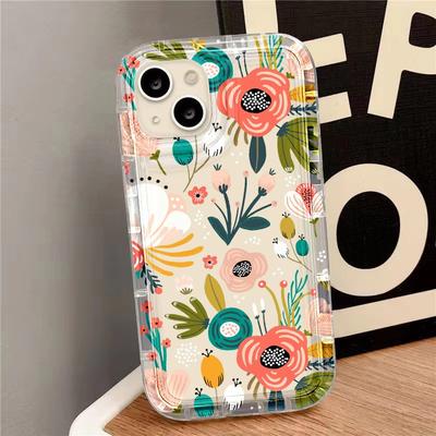 Colourful Flowers Phone Cases For iPhone 17 16 Pro Max 17 Air 15 11 14 13 12 Promax 16 15 Plus Clear Soft Silicone Cover