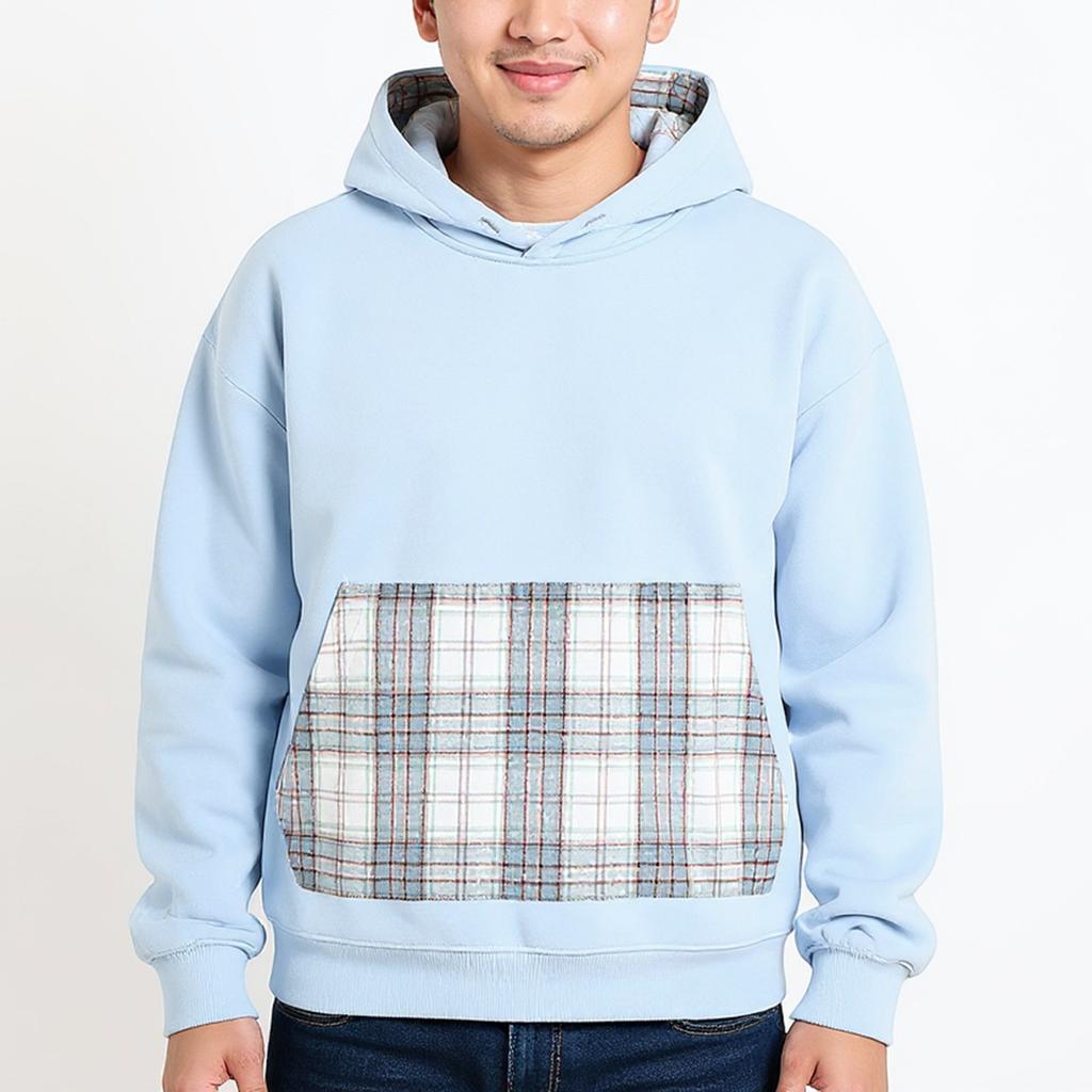 Men's Hooded Sweatshirt, Contrasting Color Sweatshirt, Sports  Loose Casual Jacket