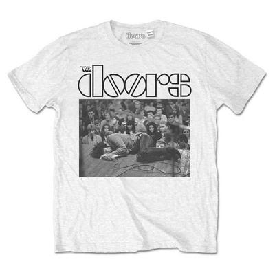 The Doors T-Shirt Jim Auf dem Boden Morrison Offiziell Weiß Neu