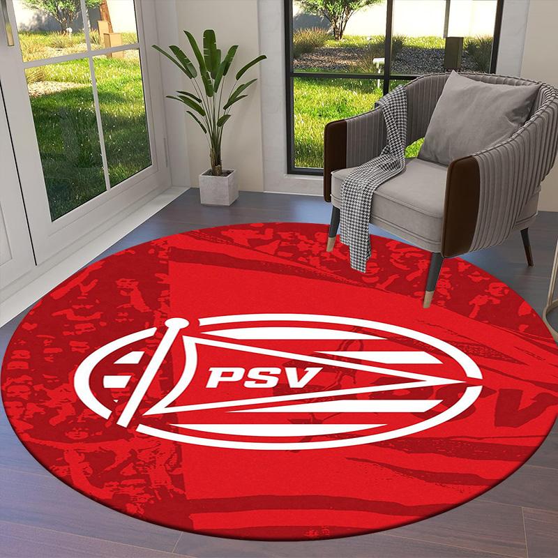 Philips Sport Vereniging Round Area Rug,Carpet Rug for Living Room Bedroom Sofa Playroom Decor,Non-slip Floor Mat