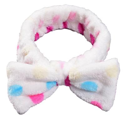 Headbands Bow Knot Elastic Adjustable Flannel Sweatband Knotted Wrap Ornaments Hair Accessories Hairband for Face Wash