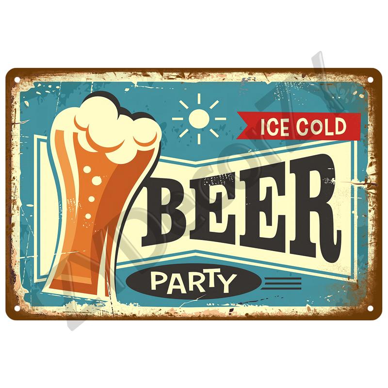 Vintage Posters Cocktail Tin Sign Plaque Metal Sign Plate Decoration Wall Art Home Decor For Bar Pub Club Man Cave Iron Painting