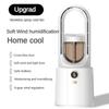 5W 6-Gear Adjustable Wind Speed Air Conditioning Fan Household Leafless Spray Air Cooler USB Desktop Silent Vertical Circulating Fan 125*135*330mm