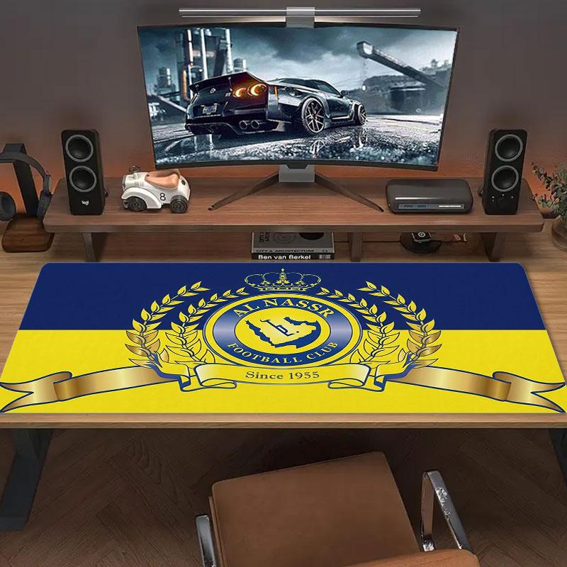 Al-Nassr Large Size Mouse Pad Large Gaming Table Cushion Non-slip Laptop Tablet Big Mousepad XXL Mat Mini PC Playmat With Lock edge
