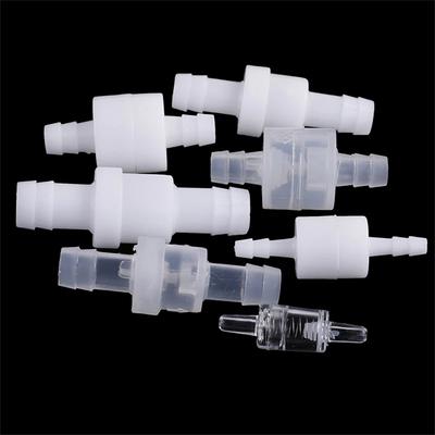 1Pc One-way Inline Check Valve Non-Return For Fuel Air Liquid Gas Water Plastic Hose Size Is 4mm / 6mm / 8mm / 12mm