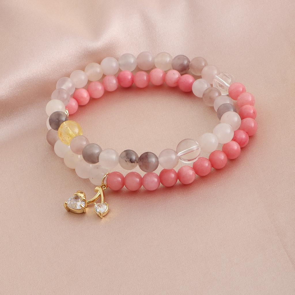 Bracelet Natural Shoushan Stone Tianshan Green Lotus Pod Safety Buckle Crystal Bracelet Double Layer Dopamine