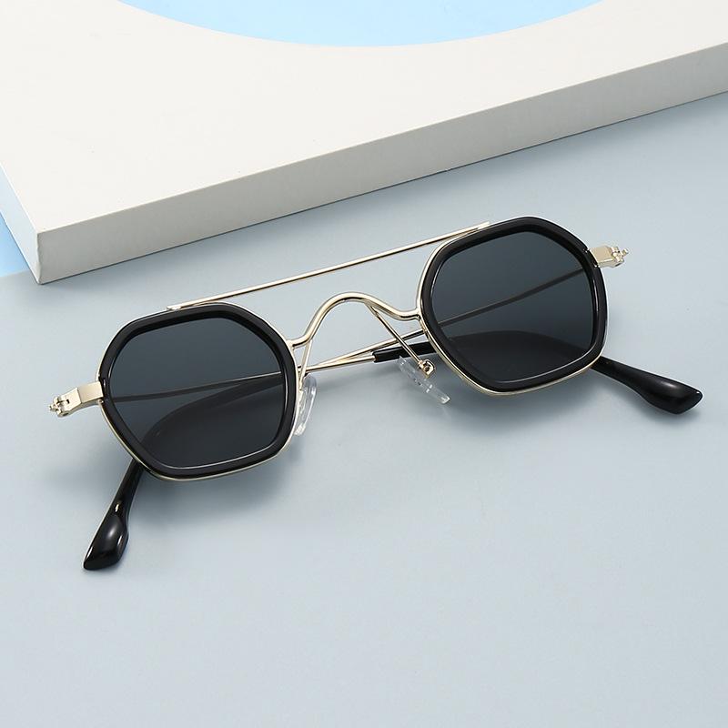 New Women Metal Polygon Sunglasses Vintage Women'S Brand Designer Sun Glasses Uv Protection Men Driving Eyewear Uv400 Goggles
