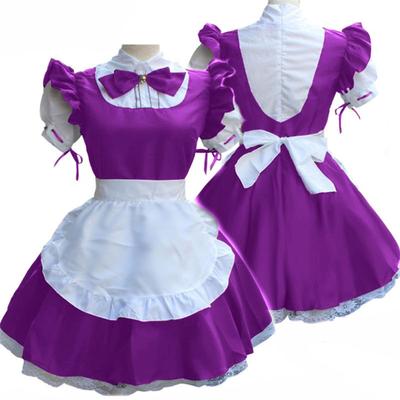 (SU)Costume de Cosplay pour femme, Lingerie, couvre-chef, tablier, faux col, robe à nœud papillon