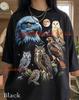 Birds Of Prey Night Forest Comfort Colors® Tshirt, Vintage Eagle Owl Falcon Nature Graphic, 90s Retro Wildlife Raptor Aesthetic Tee