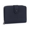 Genuine Leather Mini Wallet - Snap Button & Zipper Bifold Card Wallets, Compact Slim Purse with Multi-Card Slots for Women