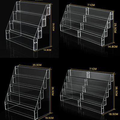 2-6 Tier Acrylic Book Display Stand Desk Bookshelf Surface Storage Rack Newspaper Holder Magazine Rack Finishing Display Shelf