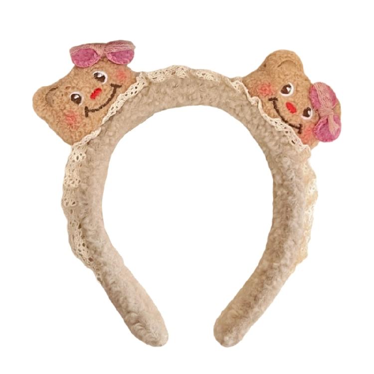 

Lovely Bear Hairhoop Cartoon Bear Lace Hairband Holiday Party Props Headwear Adult Music Festival Dressingup Accessories