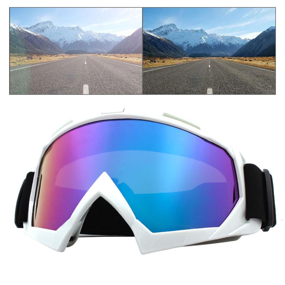 Gogle Rowerowe Wiatroszczelne Okulary Motocyklowe Przeciwmgielne Ochronne UV na Zimowe Sporty Outdoor