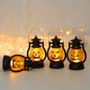 Halloween Pumpkin Lantern with LED Light, Portable Retro Horse Lantern with Funny Pumpkin Faces, Safe Flame-Free Halloween Decoration for Indoor
