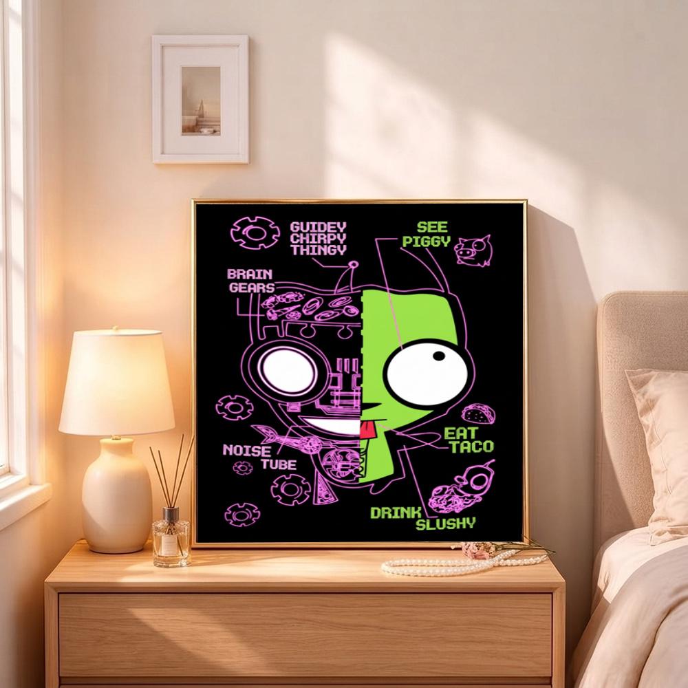 Spooky Cute Zombie Checkerboard 5D Diy Diamond Paintings Mosaic Wall Round Diamond Art Painting Kits Embroidery Crystal Accessories Frameless