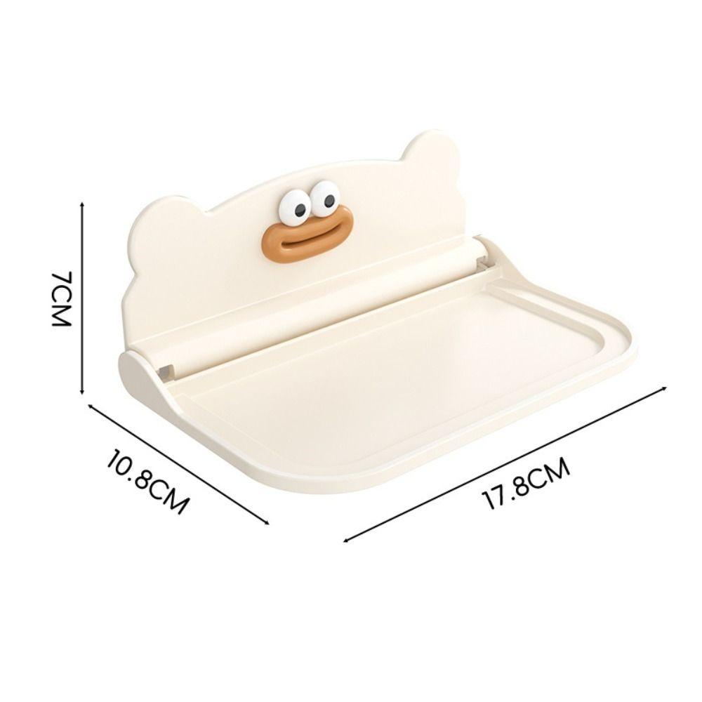 

1/2/3Pcs Wall Mounted Folding Storage Rack Adhesive Mount Space Saving Router Storage Holder Handy Cartoon Towel Storage Tray
