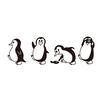 Cute Cartoon Penguins Self-Adhesive Wall Stickers Decal Kids Room Home DIY Decor
