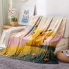 Sky Pikachu  Print Flannel Blanket, High quality Comfortable for All Seasons, Home Decor, Warmth and Comfort