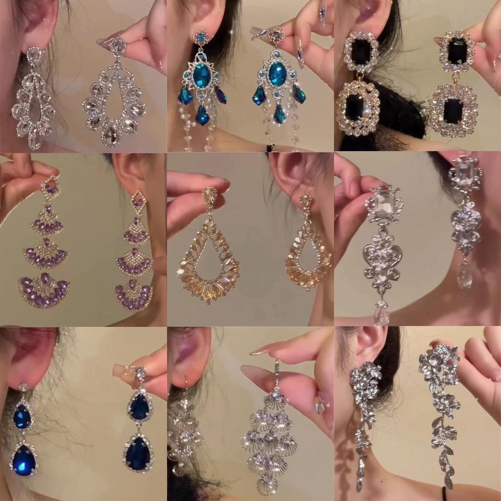 Cercei cu șurub pătrați din zirconiu cu ac de argint - Lux ușor, Stil Curte High-End, Design la modă și versatil.