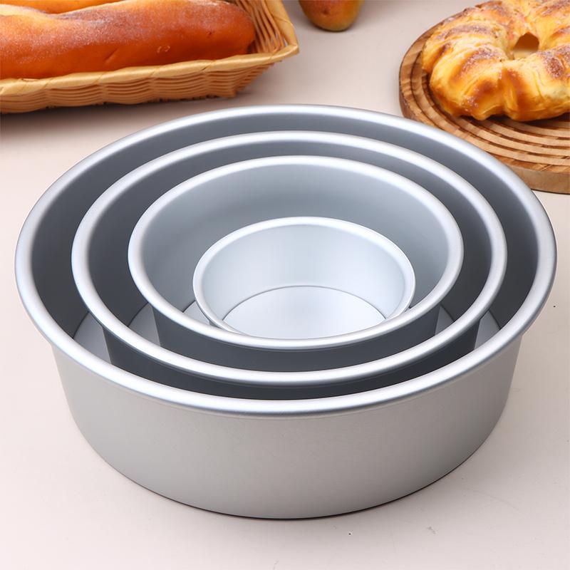 4/6/8/10Inch Removable Base Round Cake Pan Aluminum Diy Cakes Pastry Mould Cheesecake Cake Nonstick Tin Kitchen Tools