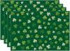 Green Shamrocks St. Patrick's Day Placemats Set of 4 Table Mats for Party Home Kitchen Dining Table Decorations 12x18 Inch